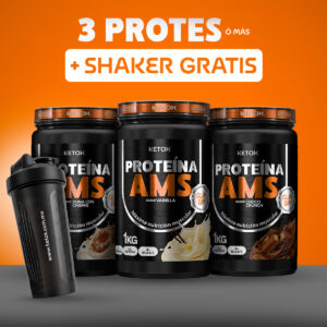 3 PROTEÍNAS AMS + SHAKER GRATIS